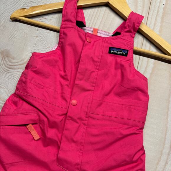 Patagonia Baby Snow Pile Overall Bibs Kids Size 2T H2NO Ski Pants Pink EUC - Picture 4 of 8